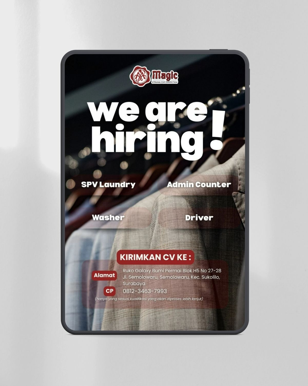 Loker Terbaru Magic Laundry